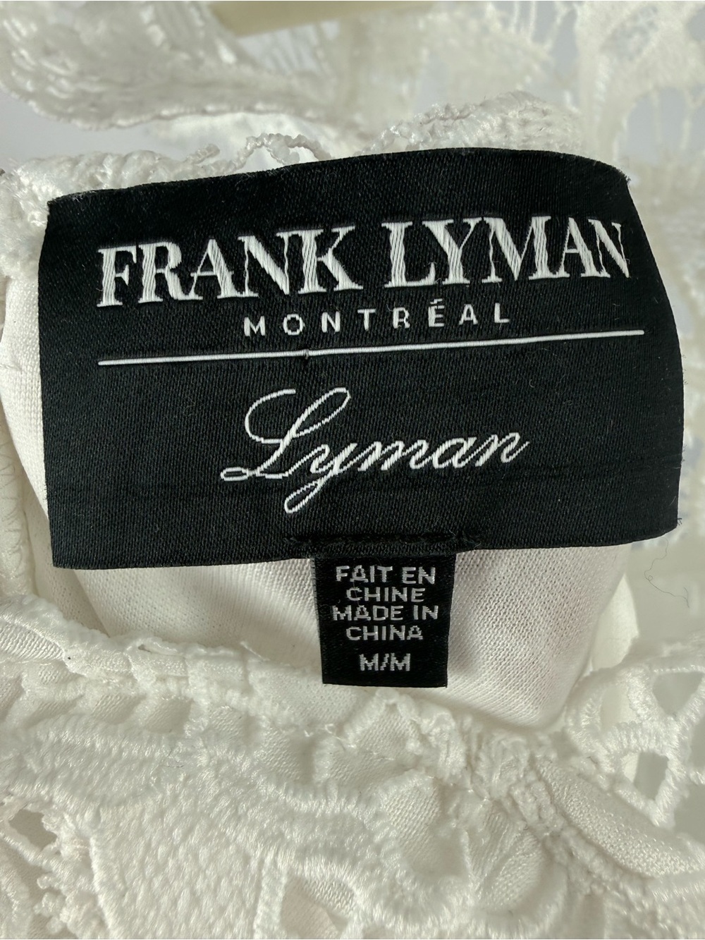 Frank Lyman White Lace Midi Dress Size M Floral Overlay Bridal Cocktail - Picture 4 of 5
